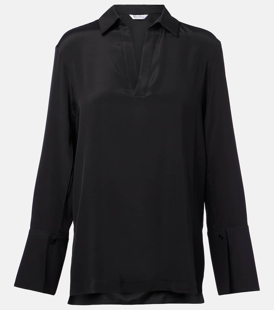 Dover silk-blend cady blouse