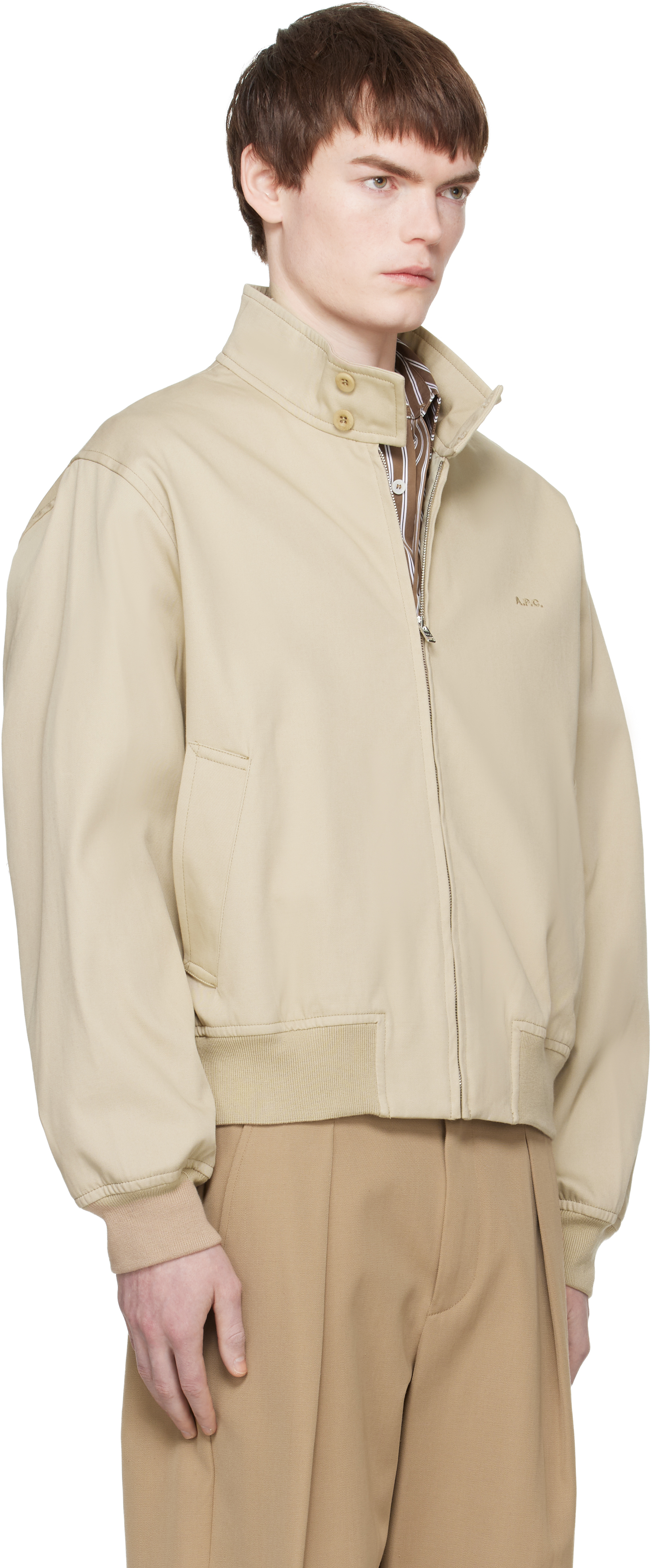 Beige Zipped Jacket