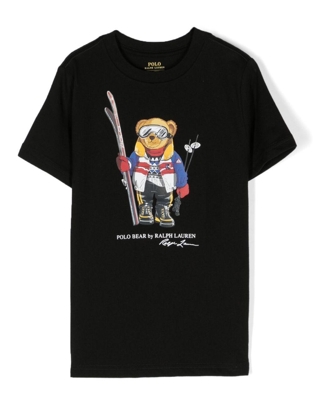 Polo Bear-print short-sleeve T-shirt - Black