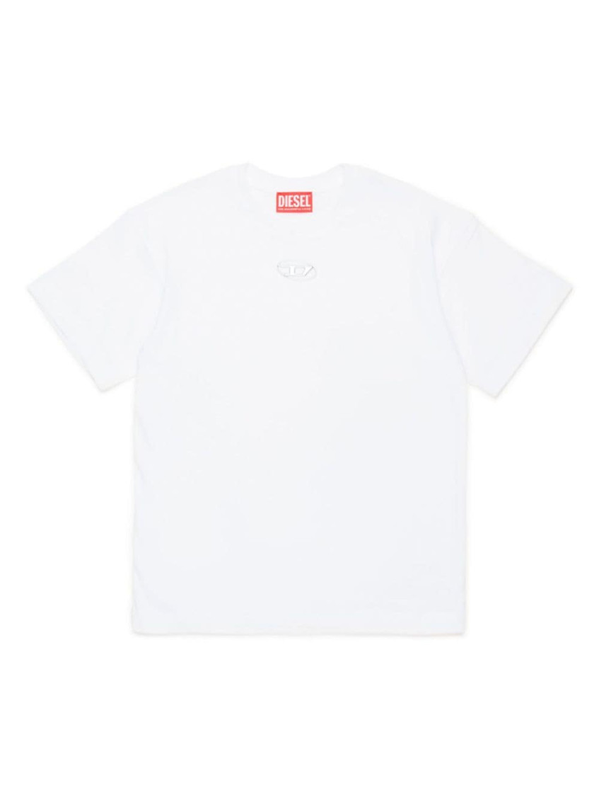 Boys White Crew Neck T-Shirts