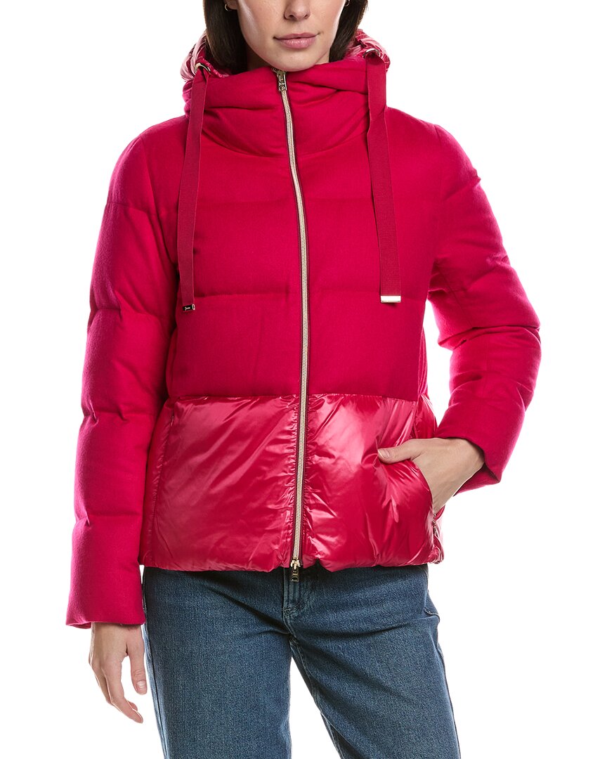 Silk & Cashmere-Blend Down Coat
