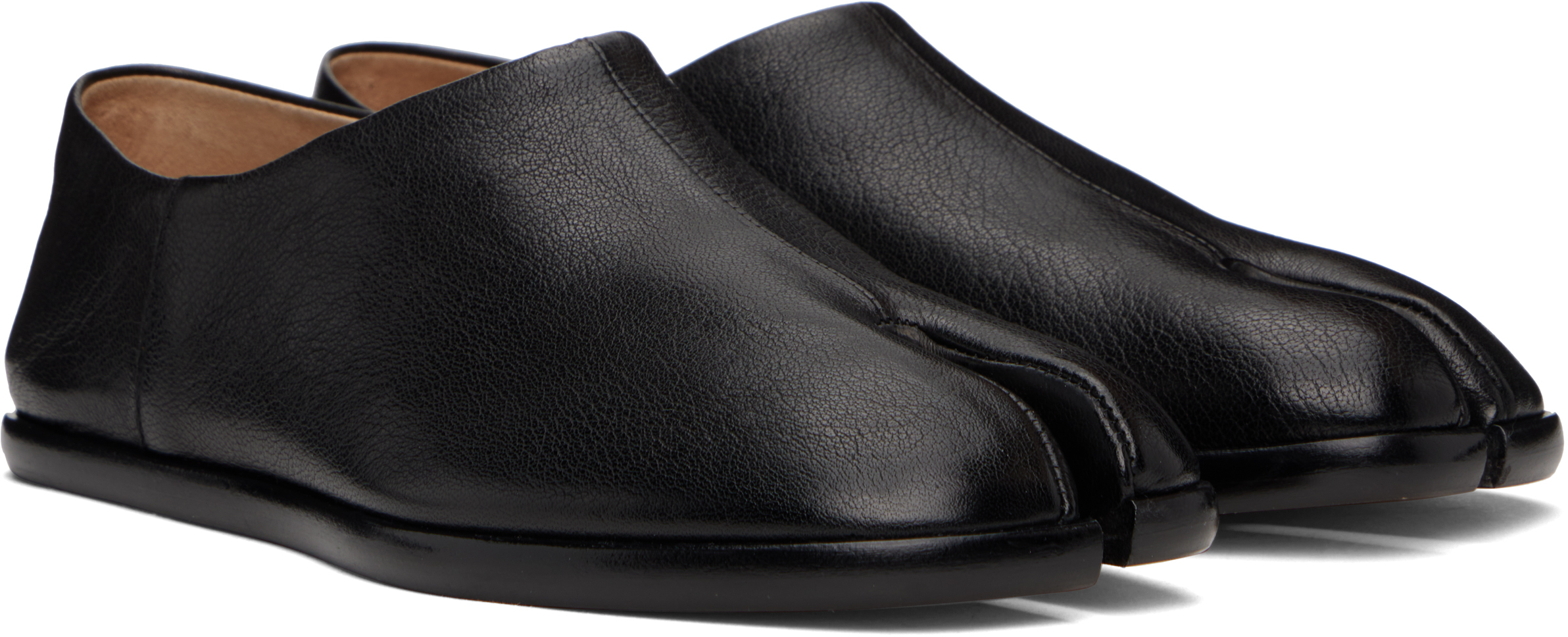 Maison Margiela Black Tabi Babouches Loafers