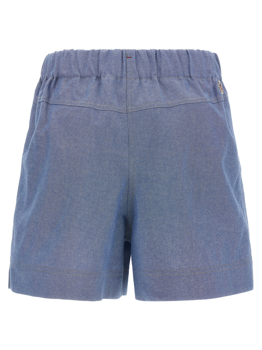 Chambray Cotton Shorts