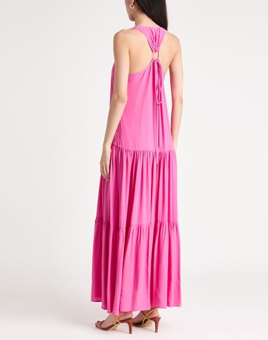 Woman Maxi dress Pink Size 2 Acetate, Silk