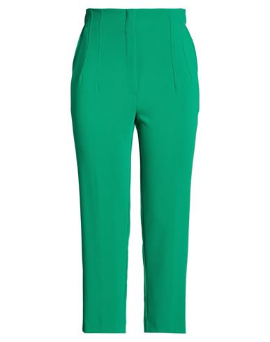 Woman Pants Green Size XL Polyester, Rayon, Elastane