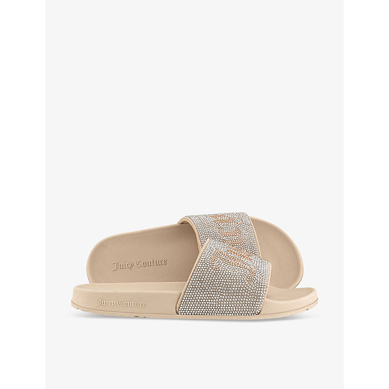 Womens Brazilian Sand Donna Diamante-embellished Rubber Sliders