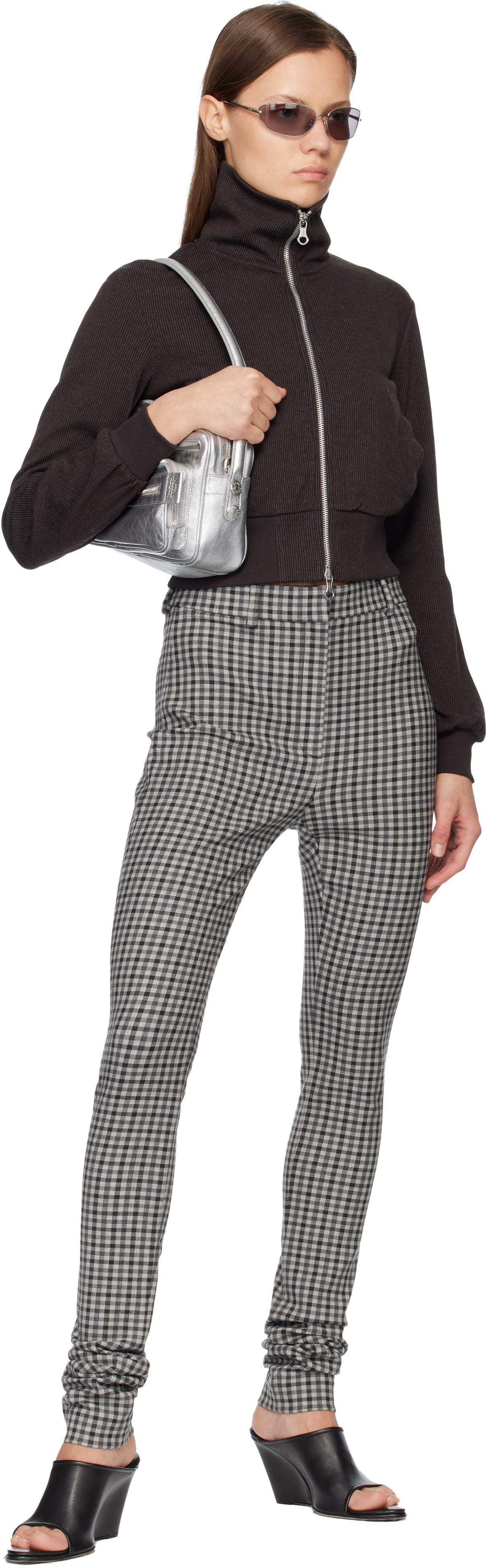 Gray Wool Leggings