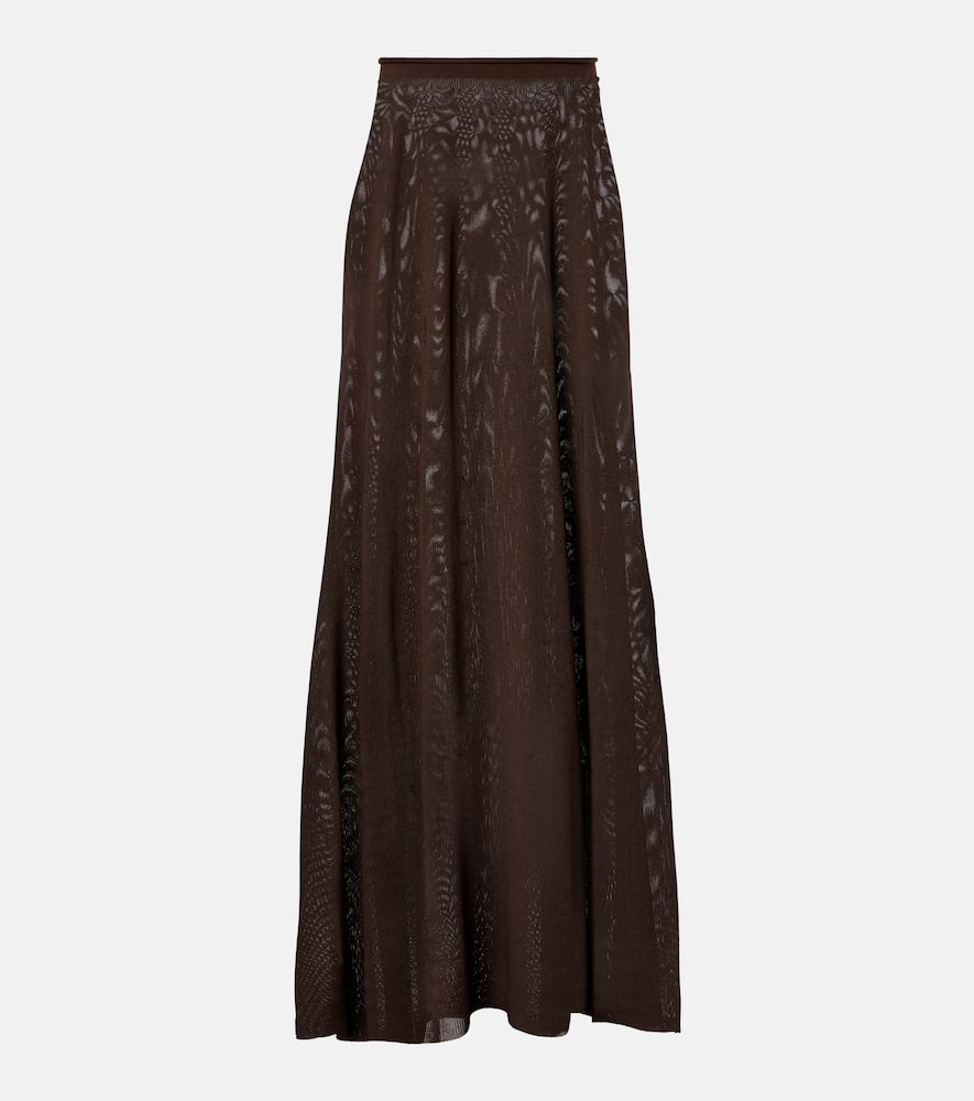 Mesh maxi skirt