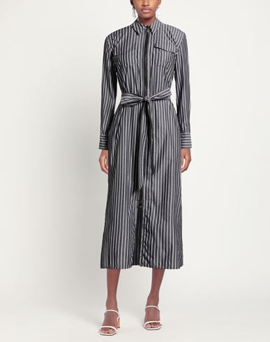 Woman Midi dress Charcoal Size XS Cotton