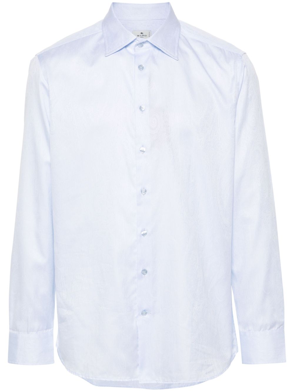 Paisley-pattern cotton shirt - Blue