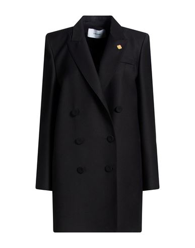 Woman Overcoat & Trench Coat Black Size 4 Wool