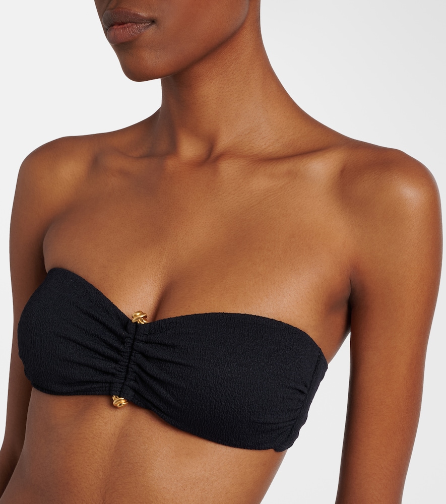 Nika embellished bandeau bikini top