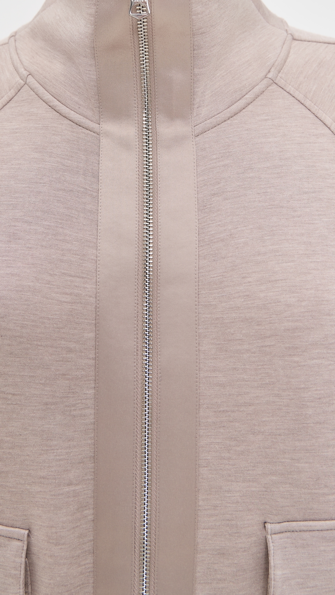 Roxbury Zip Through Sweatshirt Taupe Marl