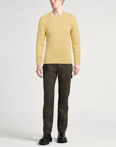 Man Sweater Pastel yellow Size 38 Linen, Nylon, Cotton