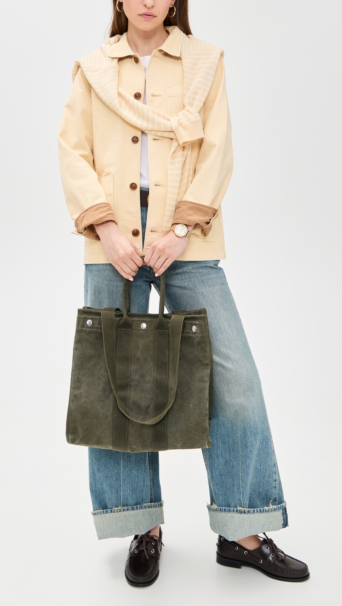Alex Mill The Perfect Weekday Tote Military Olive One Size