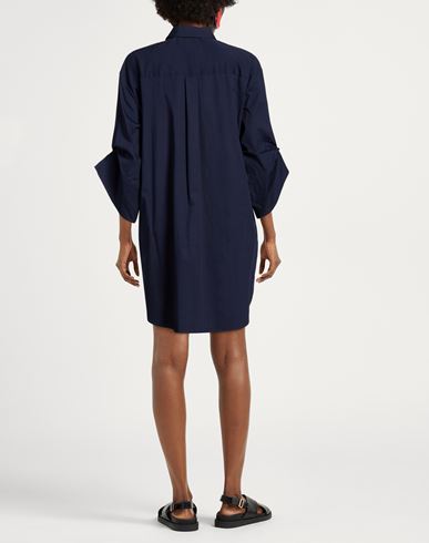 Woman Mini dress Navy Size XS Cotton, Elastane