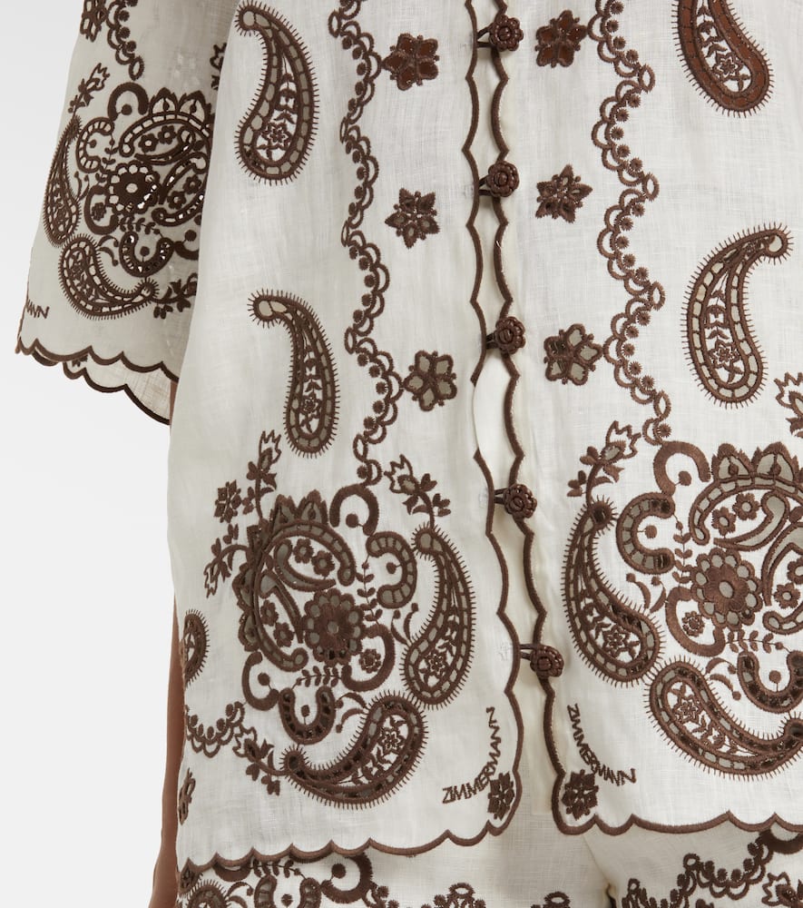 Ascension embroidered linen shirt