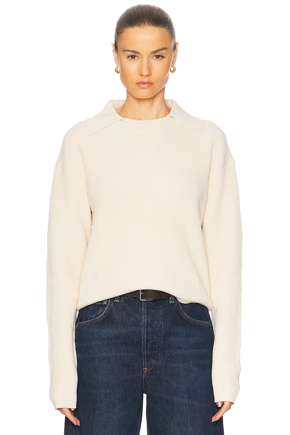 Aya Muse Keri Top in Cream - Cream. L also in