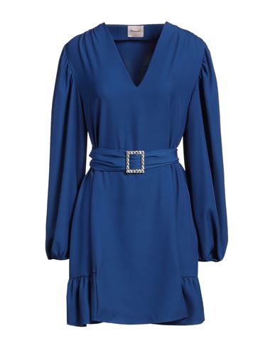 Woman Mini dress Bright blue Size M Polyester, Elastane