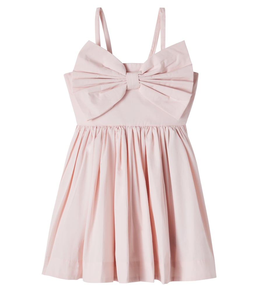 Caysi bow-detail cotton dress
