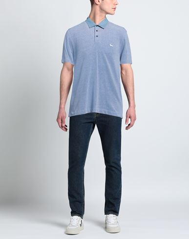 Man Polo shirt Blue Size S Cotton
