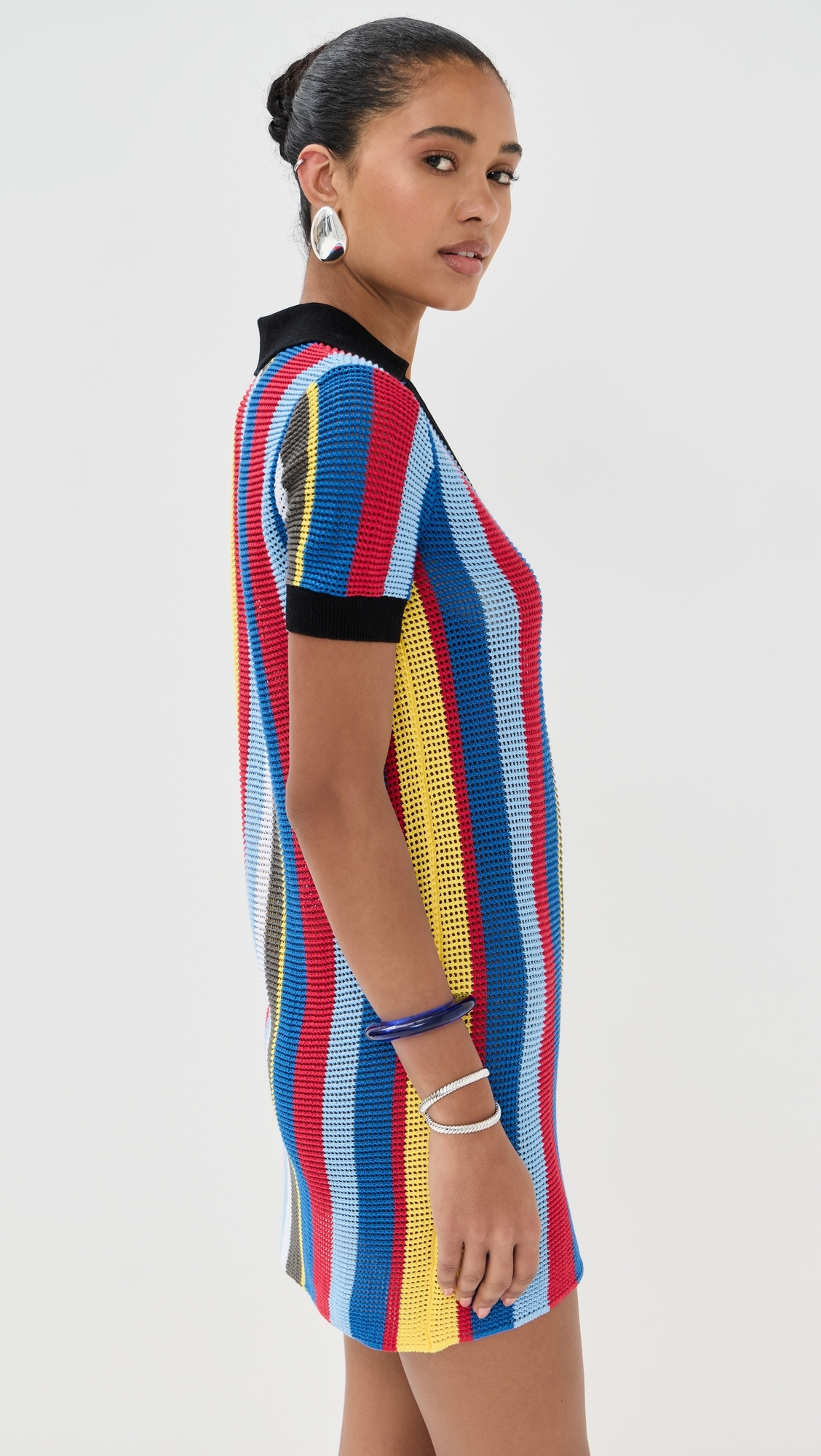 STAUD Hamel Dress Market Stripe 