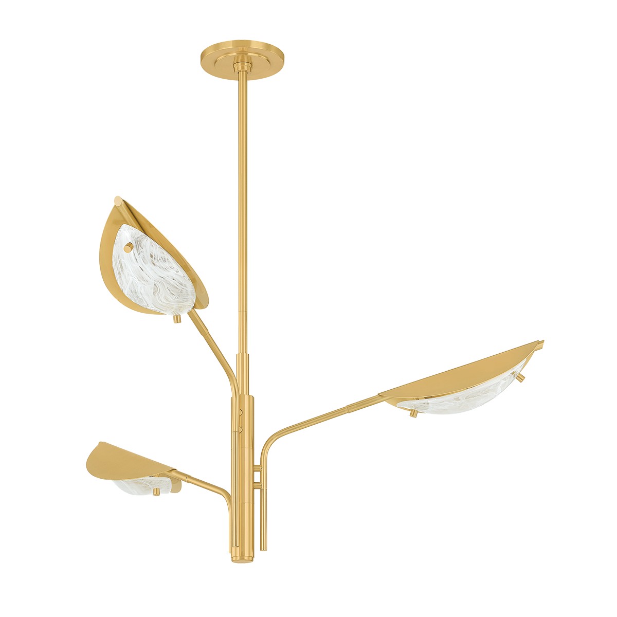 Aged Brass Chandelier from the Levin Collection