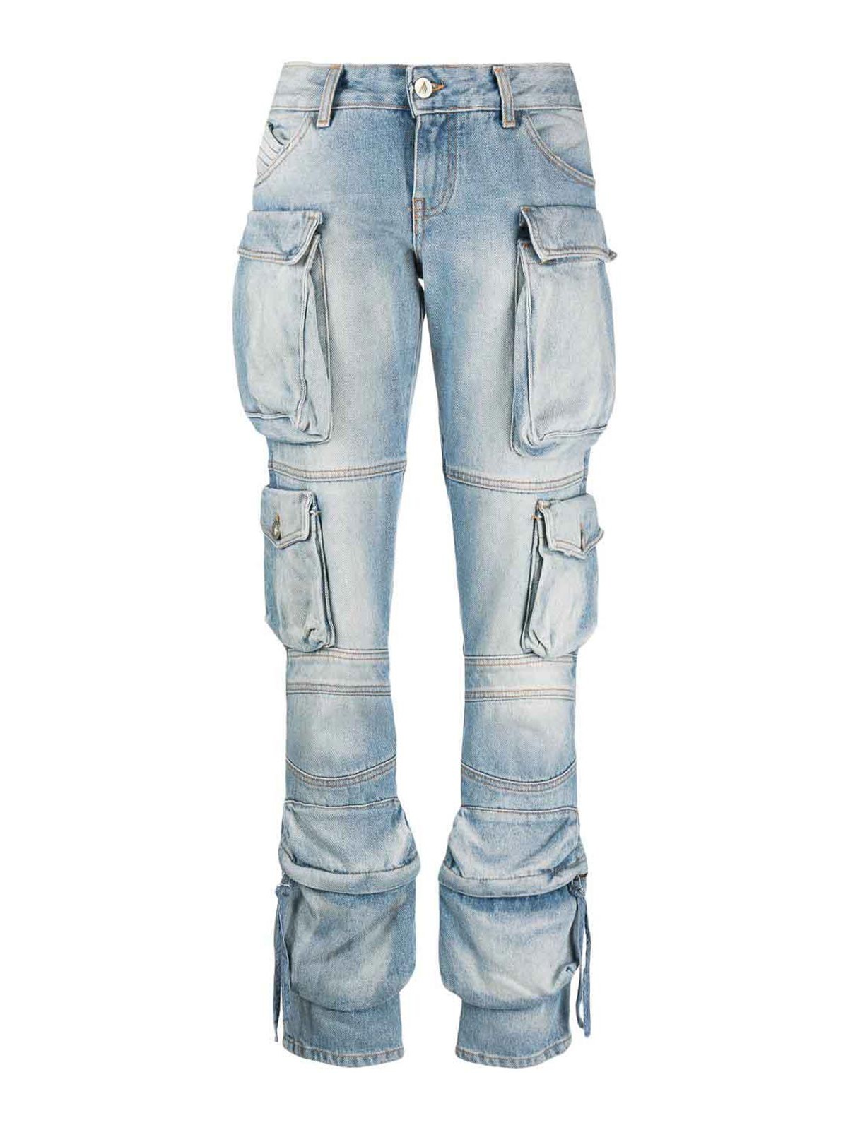 Washed denim jeans