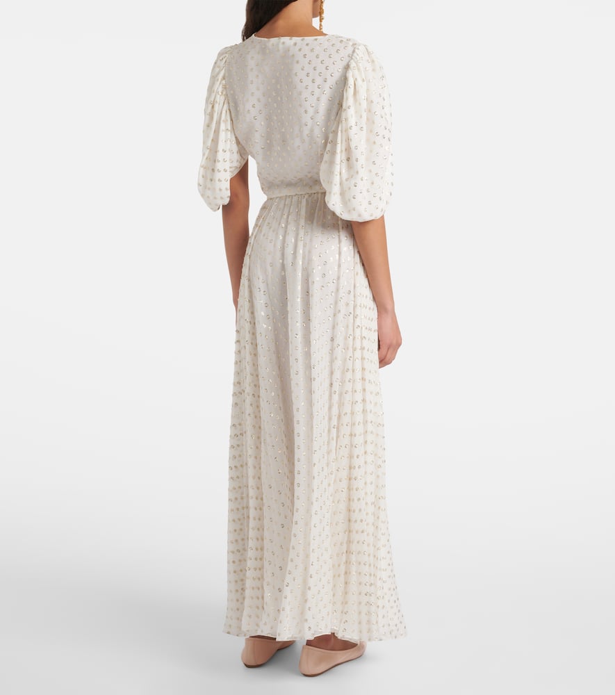 Chloé Jacquard silk-blend muslin crop top