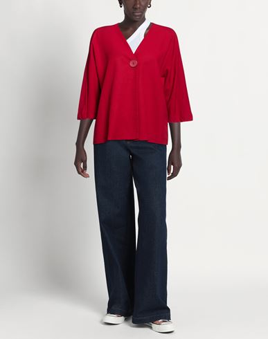 Woman Jacket Red Size 8 Viscose, Linen