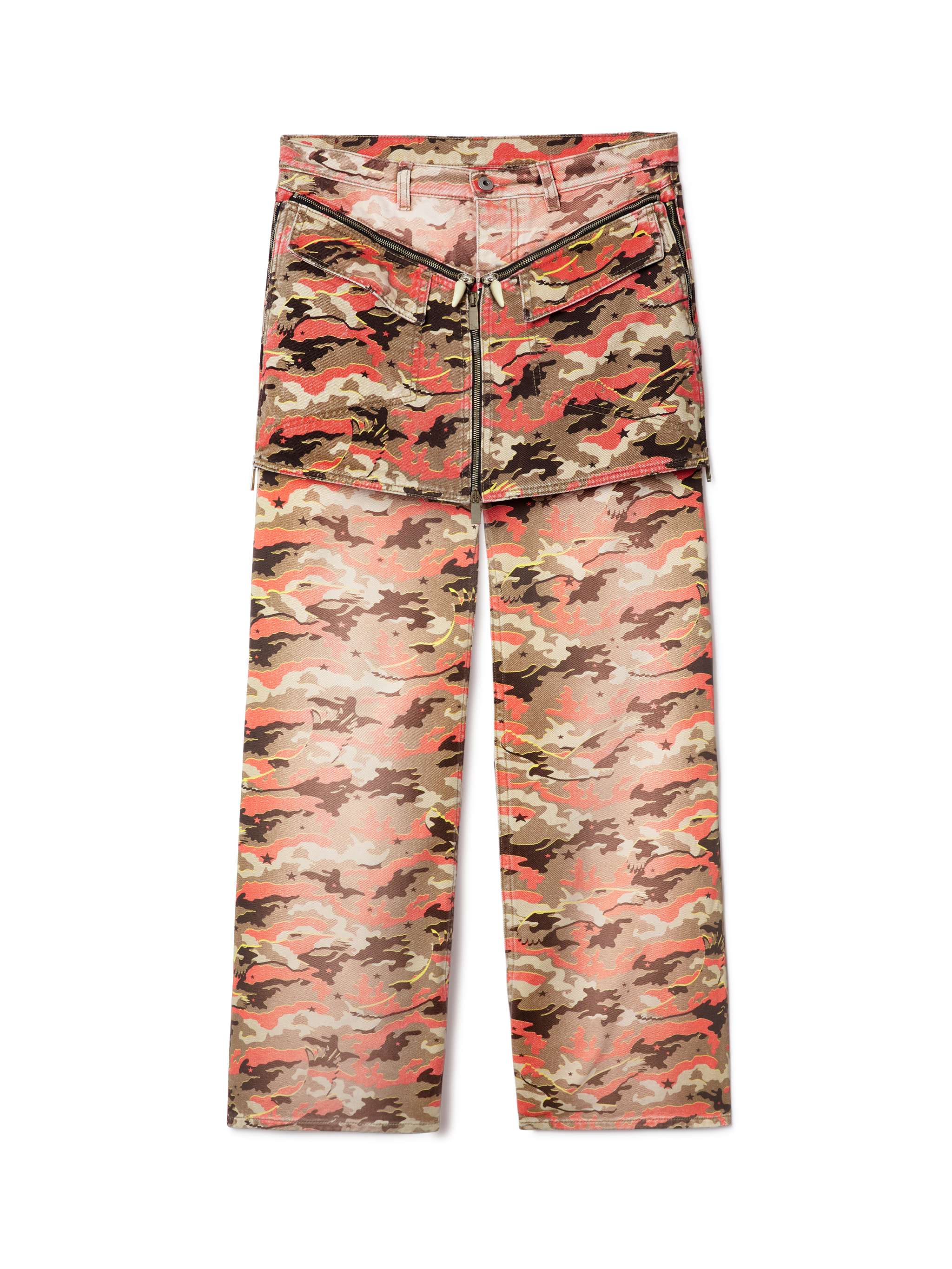 Orange Camo Zip Pants