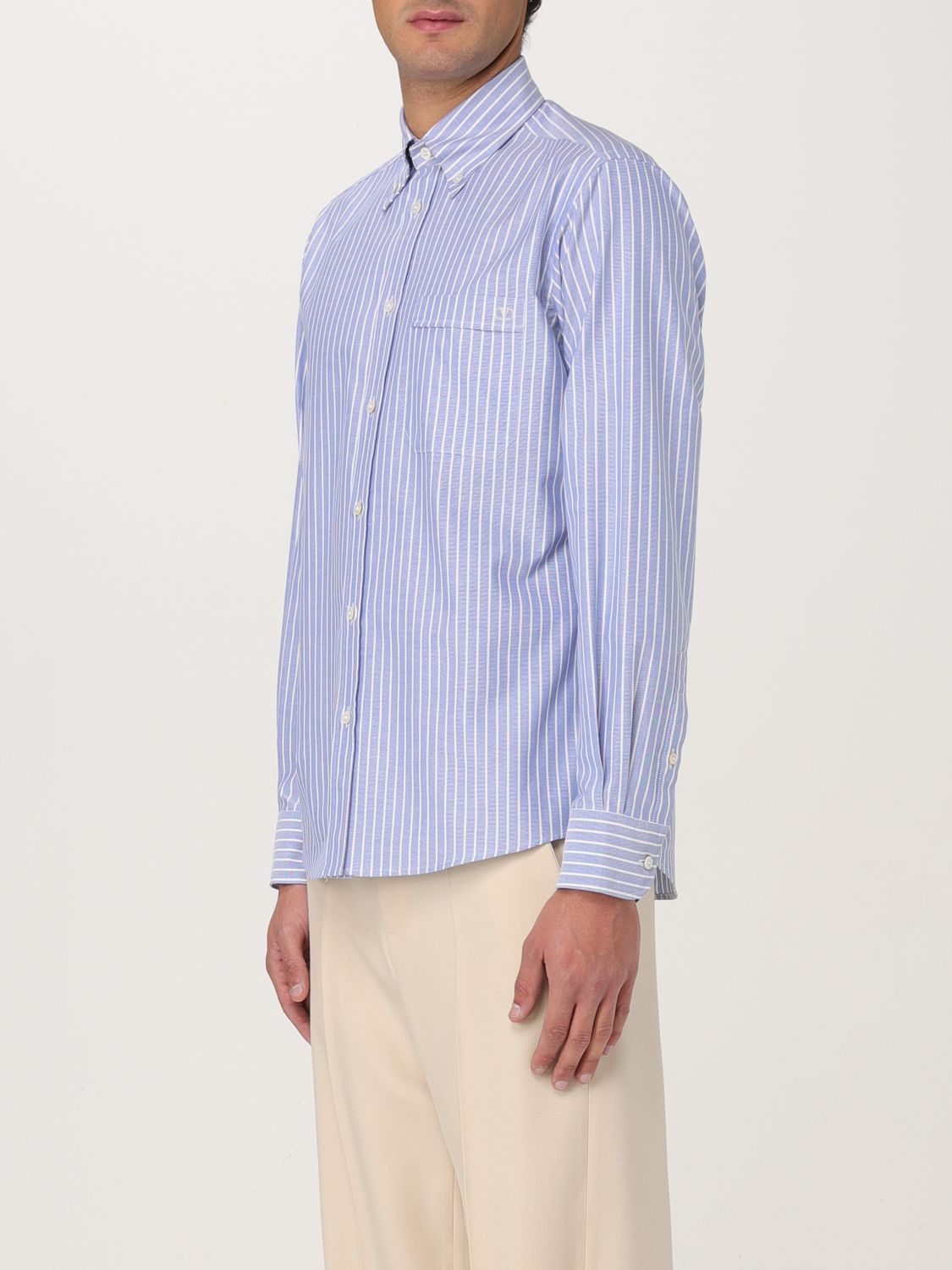 Shirt Men color Gnawed Blue
