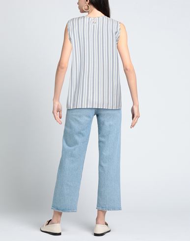 True Nyc Woman Top Sky blue Size S Cotton, Polyester