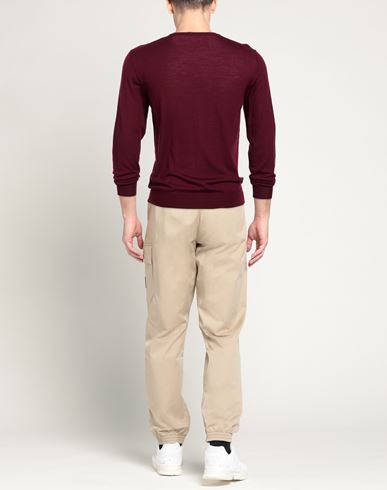Man Sweater Burgundy Size 42 Merino Wool