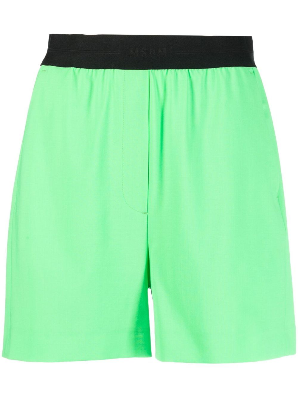 Shorts In Green Wool