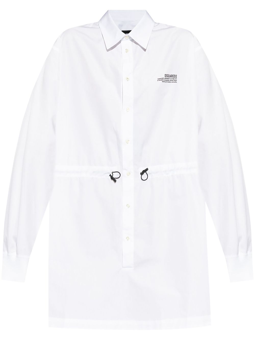 Cotton mini dress - White