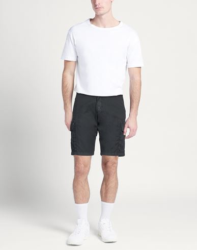 Man Shorts & Bermuda Shorts Charcoal Size 30 Linen, Cotton, Elastane
