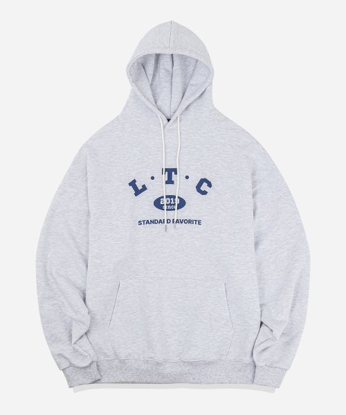 I am overfit sweat hoodie white melange