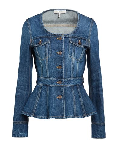 Chloé Woman Denim outerwear Blue Size 2 Cotton
