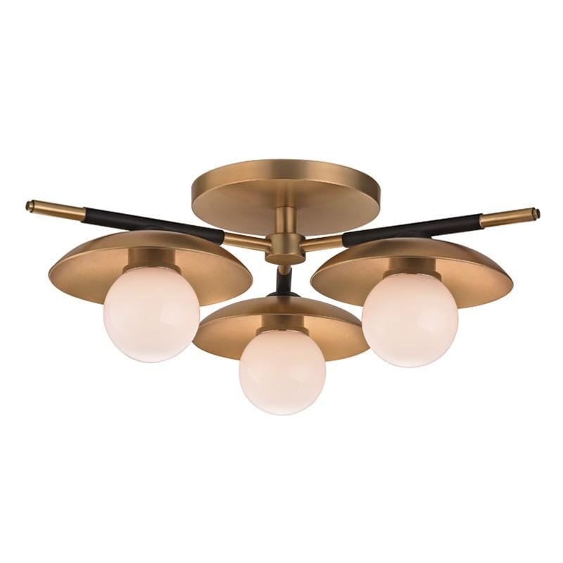 Julien 3-Light Ceiling Light in Aged Bra