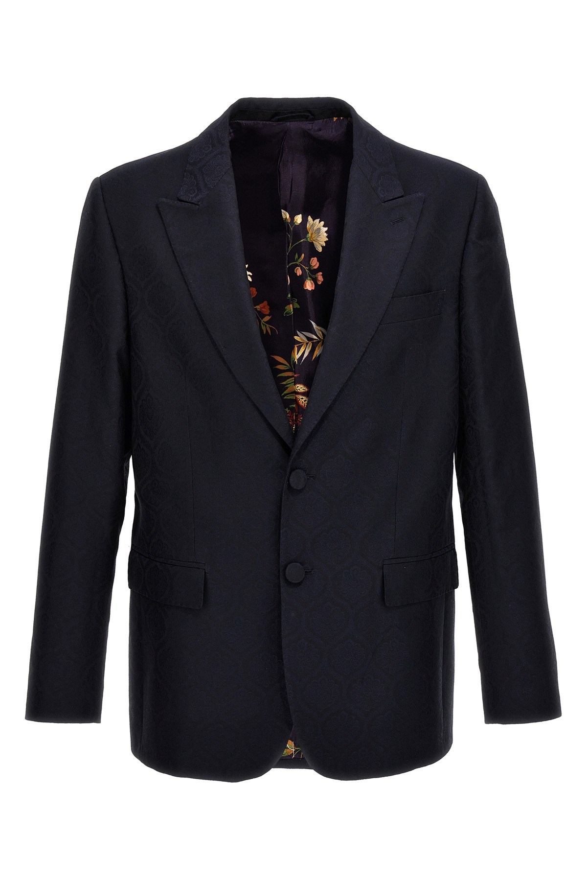 Single-Breasted Jacquard Blazer