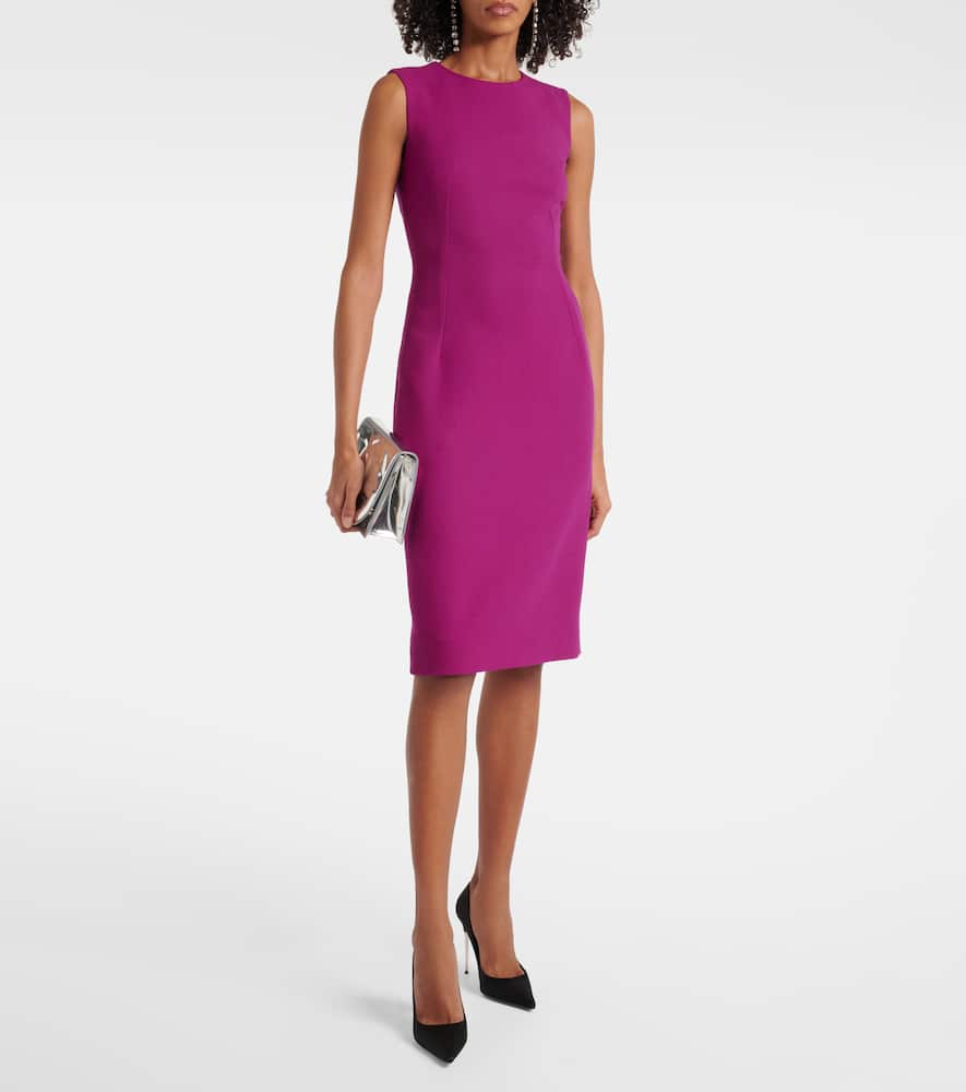 Wool crepe minidress