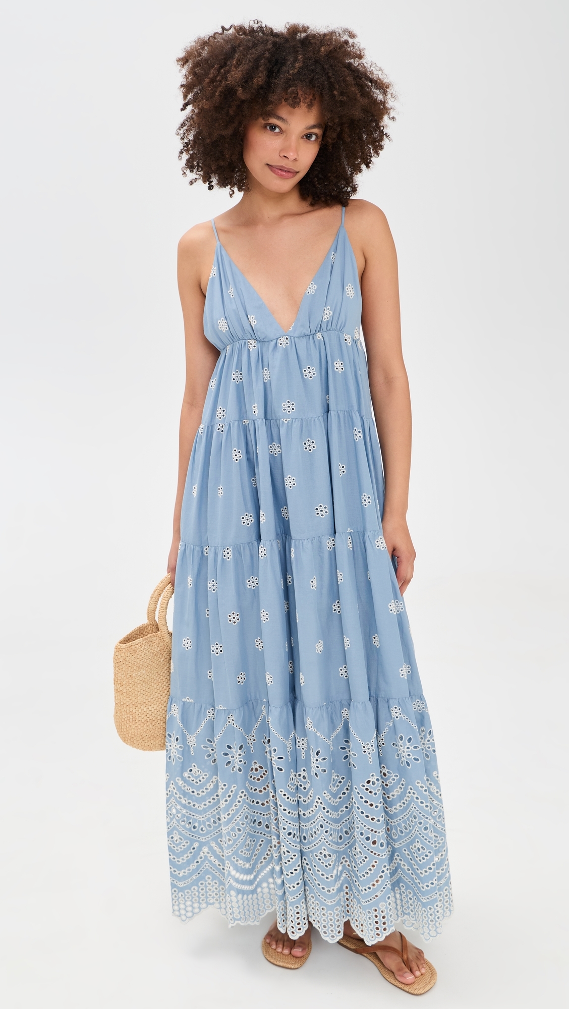 Louka Dress Periwinkle Scallop