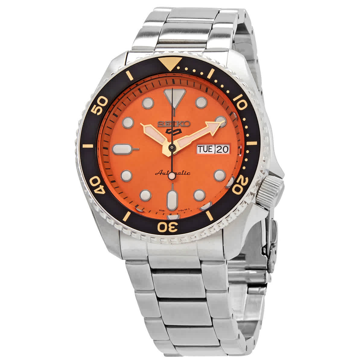 5 Sports Automatic Orange Dial Mens Watch SRPD59K1