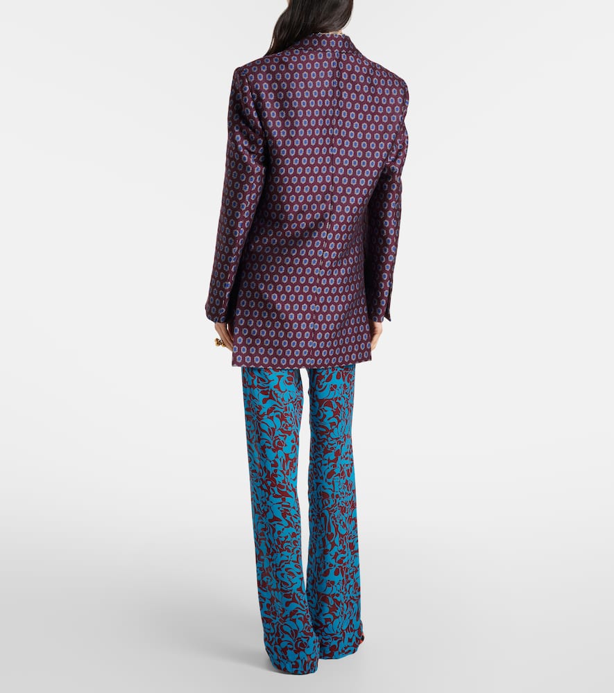 Printed wide-leg pants