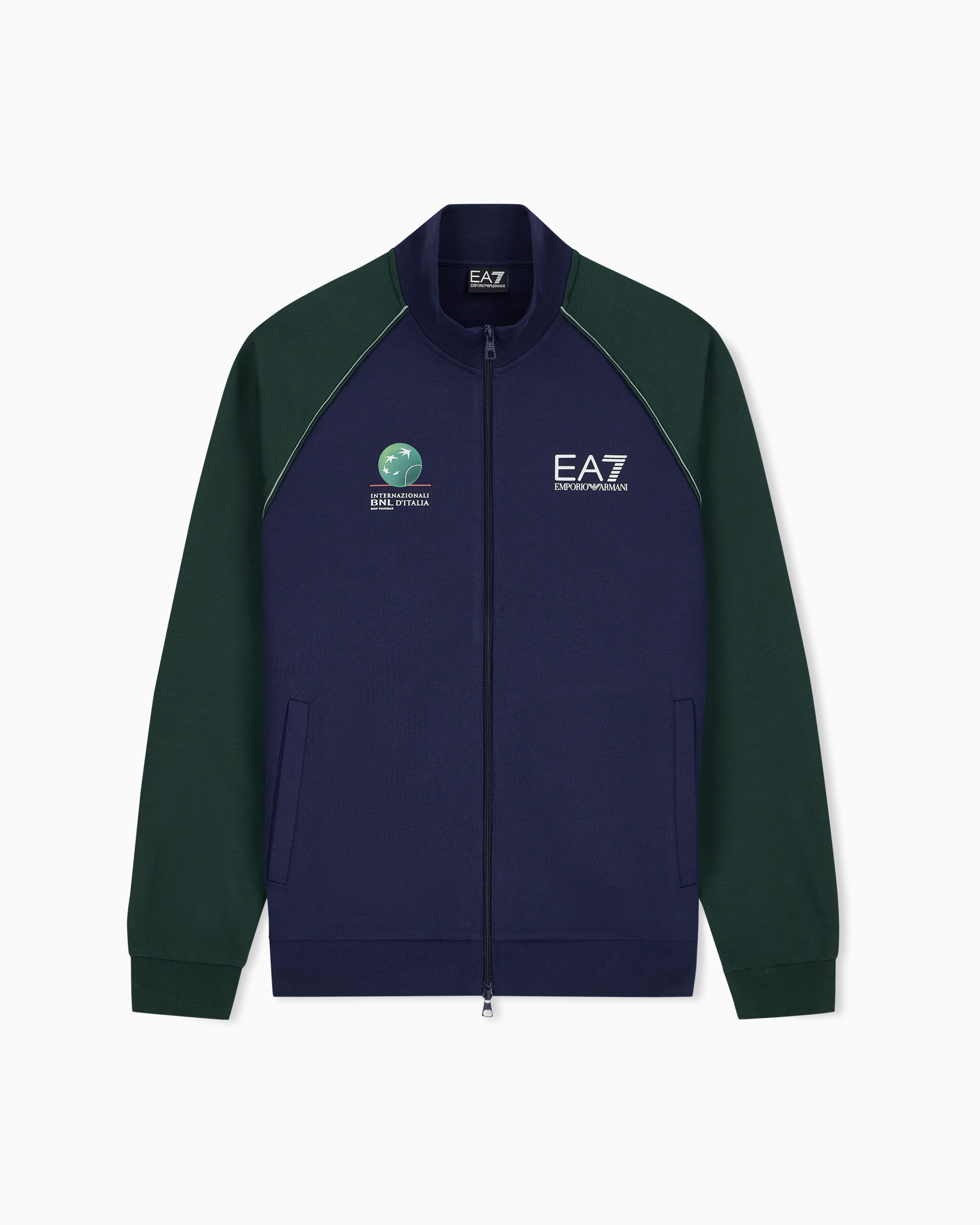 Internazionali BNL d'Italia cotton zip-up sweatshirt