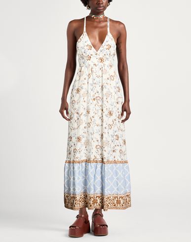 Woman Midi dress White Size 2 Linen