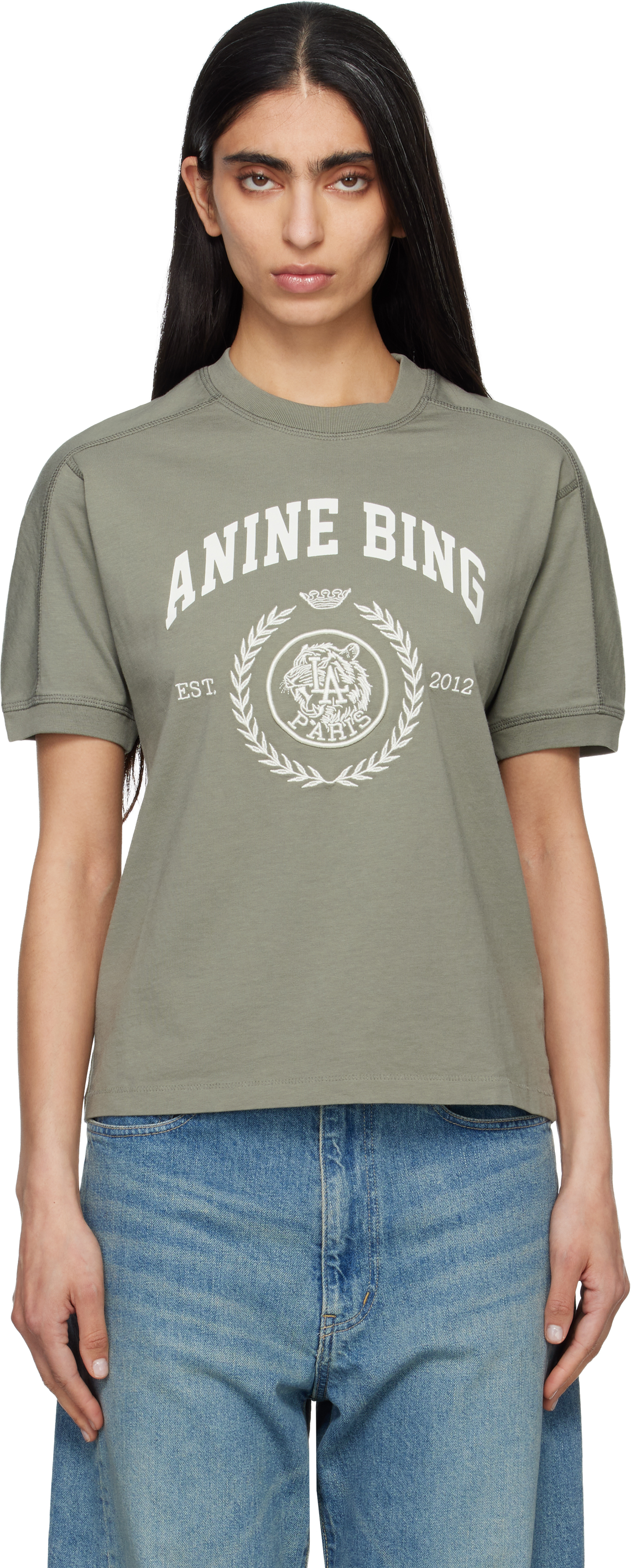 Khaki Jaylin Collegiate T-shirt