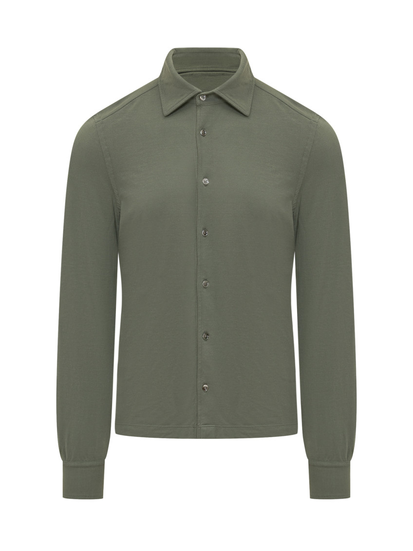 Green Regular Solid Shirt