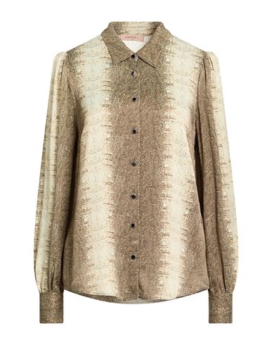 Woman Shirt Khaki Size 12 Viscose